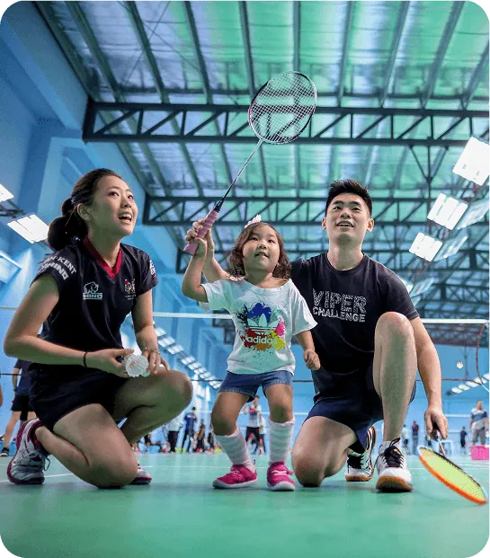 Badminton courts at Gardens Wellness