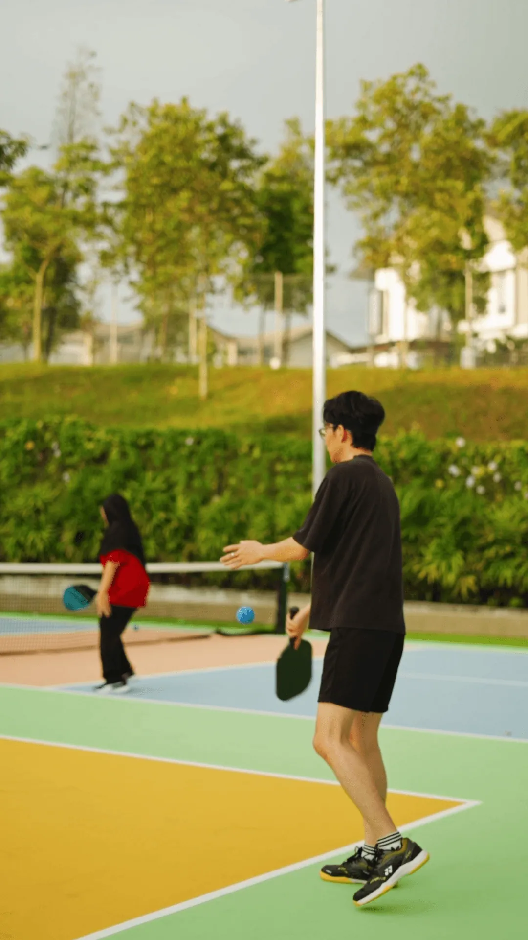 Pickleball courts at Gardens Wellness